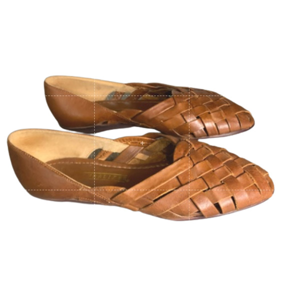 Naturalizer Shoes - Naturalizer Vintage y2k Ladies Huarache Woven Flat Sandals Leather Brown 8 M